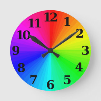 Colour Wheel Clock - Big Numbers