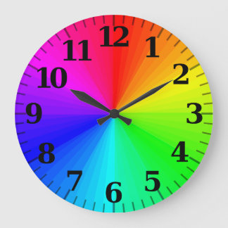 Colour Wheel Clock - With Hour & Minute Ticks