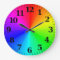 Colour Wheel Clock - With Hour & Minute Ticks
