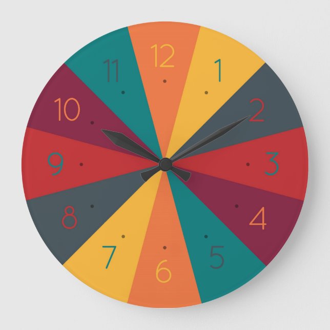 Colour Wheel Creative Fun Wall Clock (Front)