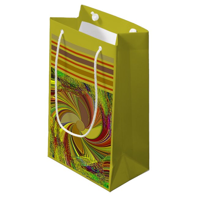 "Colour Wheel Gone Askew" (Small) Gift Bag (Front Angled)