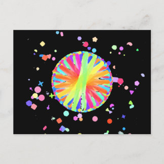 Colour Wheel Gone Wild Postcard