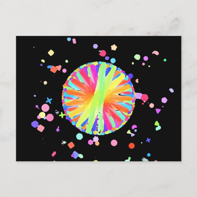Colour Wheel Gone Wild Postcard (Front)