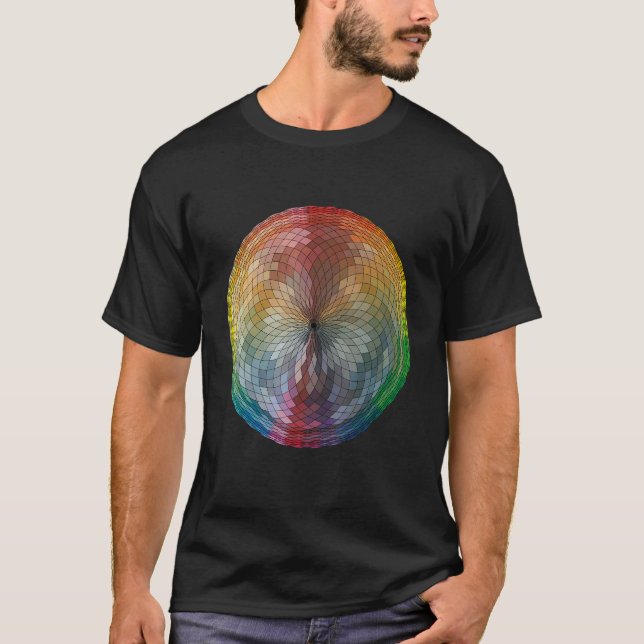 Colour Wheel  Hand Drawn Digital Rainbow Art T-Shirt (Front)
