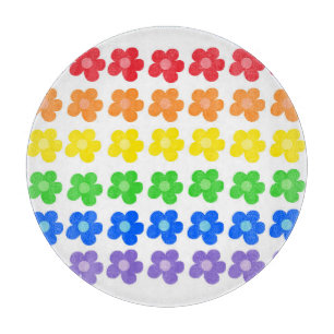 Colour Wheel Harmony In Floral Design Cutting Board