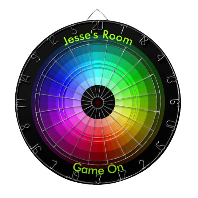 Colour Wheel Personalized Dartboard (Front)