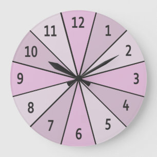 Colour Wheel Pink with Digits Large Clock