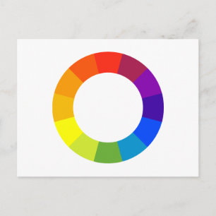 colour wheel postcard