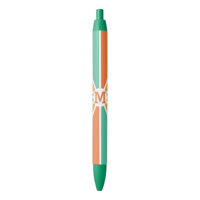 Colour Wheel / Rays custom monogram pens (Front Vertical)