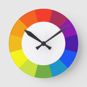 colour wheel round clock