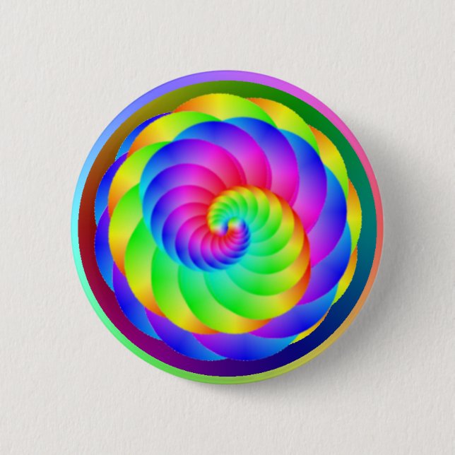 Colour Wheel Spiral Button (Front)