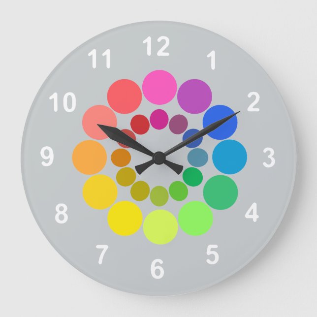 Colour Wheel...with your background colour. Large Clock (Front)