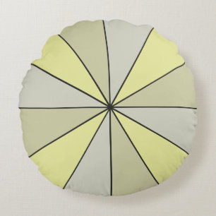 Colour Wheel Yellow Round Pillow
