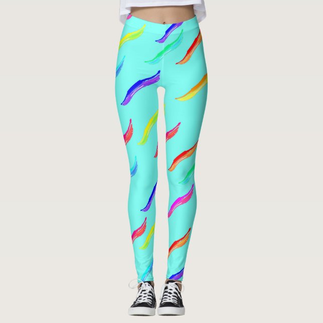 Colour Wind Light Blue Leggings (Front)