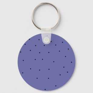 Colour With Small Black Dots Pattern Keychain