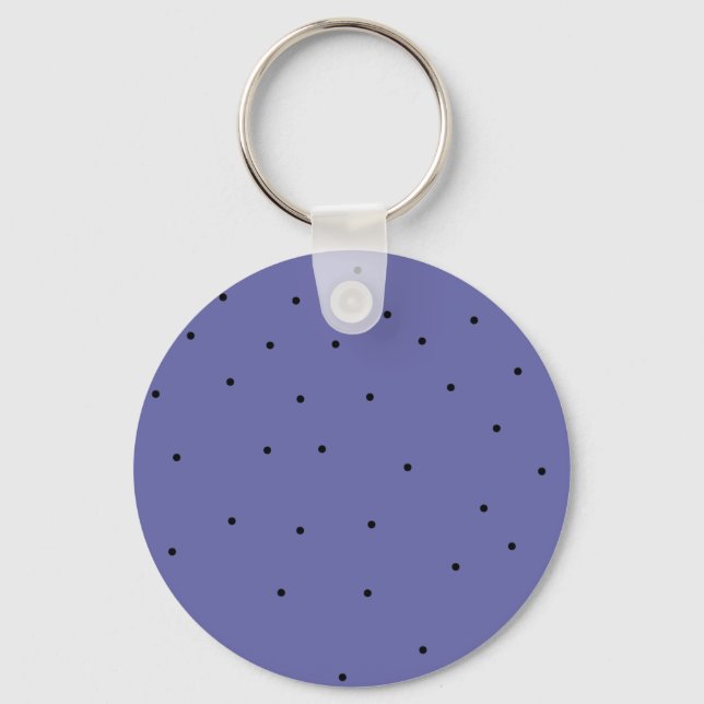 Colour With Small Black Dots Pattern Keychain (Front)