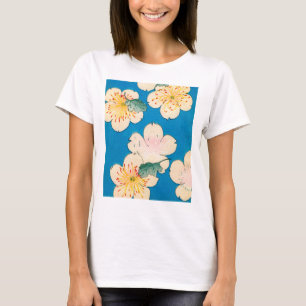 Colour Woodblock Print of Dogwood Blossoms T-Shirt