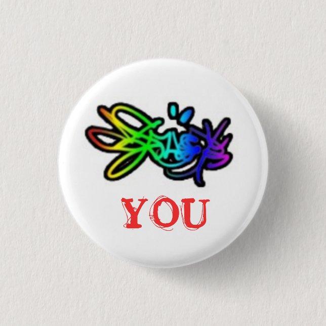 [colour] you 1 inch round button (Front)