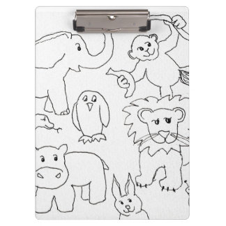 Colour You Own Zoo Animals Clipboard