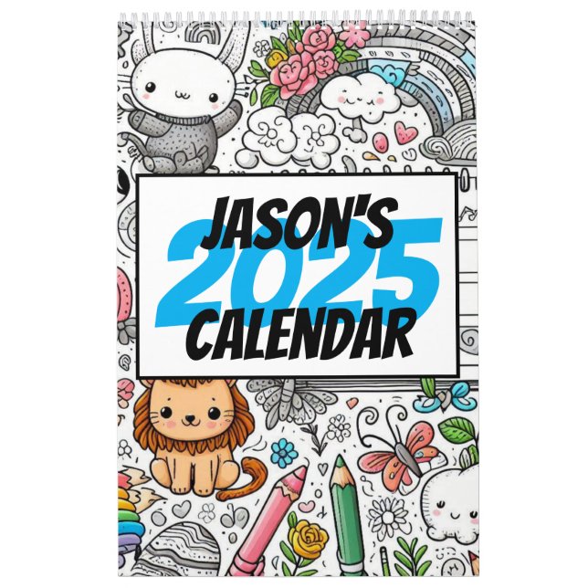 Colour your own blank Calendar (Cover)