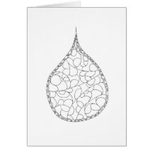 Colour Your Own Card - Circle Droplet