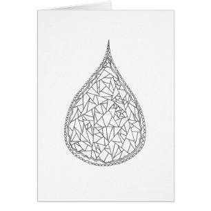 Colour Your Own Card - Crystal Droplet
