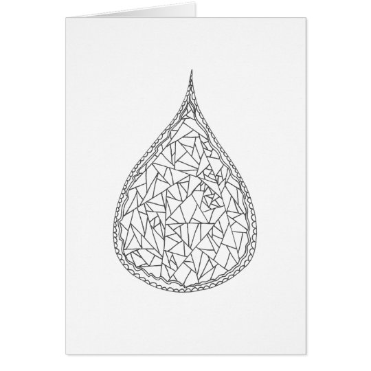 Colour Your Own Card - Crystal Droplet