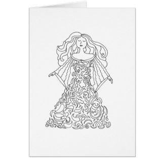 Colour Your Own Card - Dream Dress