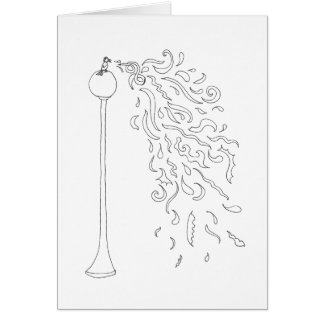 Colour Your Own Card - Singing Bird