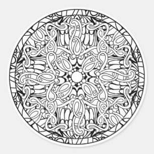 Colour Your Own Colouring Book Design Classic Round Sticker