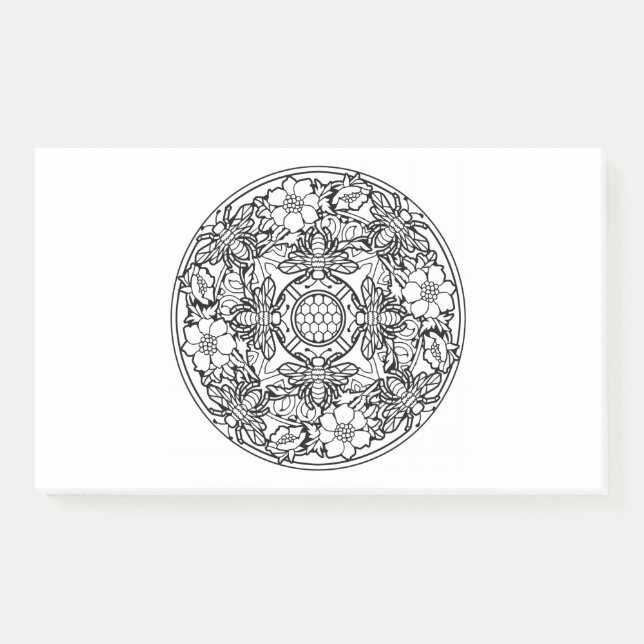 Colour Your Own Colouring Book Mandala Animal Post-it Notes (Front)