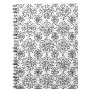 Colour-Your-Own  Floral Pattern Notebook