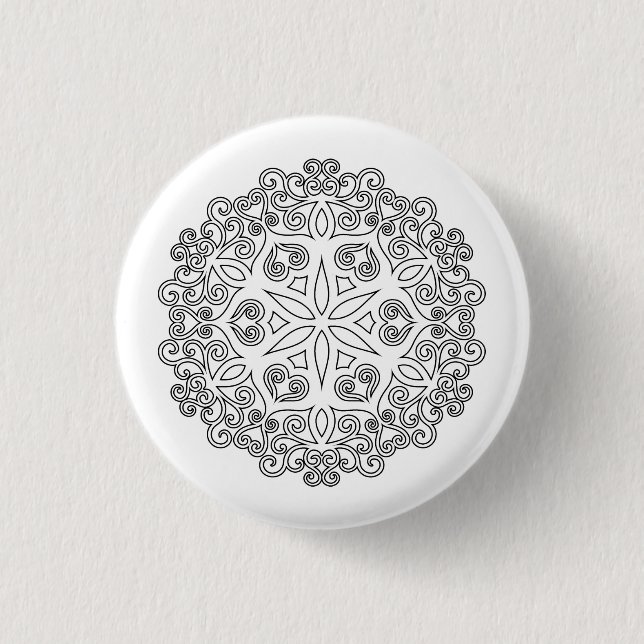 Colour Your Own MANDALA - DIY Colouring Book 2 1 Inch Round Button (Front)