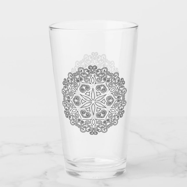 Colour Your Own MANDALA - DIY Colouring Book 2 Glass (Front)