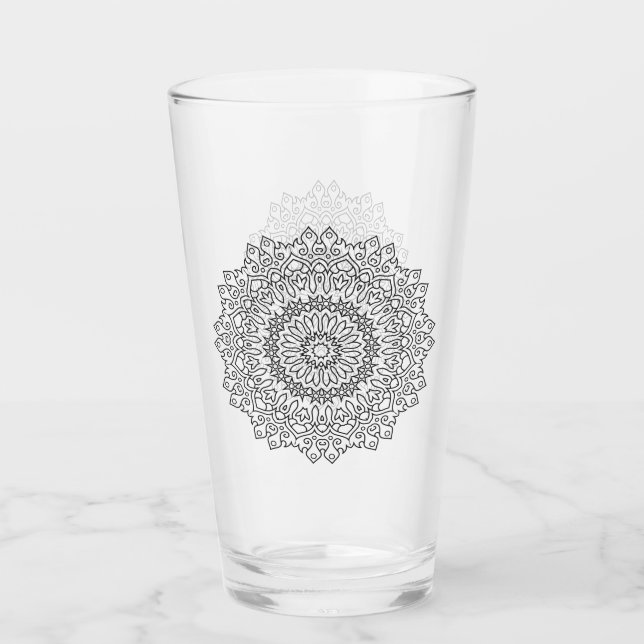 Colour Your Own MANDALA - DIY Colouring Book 4 Glass (Front)