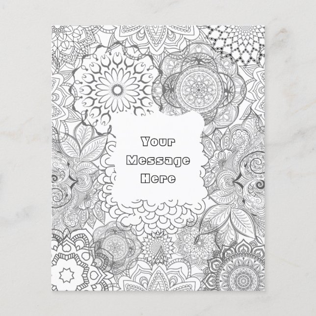Colour Your Own Mandala Poster Flyer (Front)