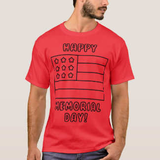 Colour Your Own Shirt Memorial Day To Colour with