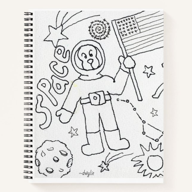 Colour Your Own Space Notebook (Front)
