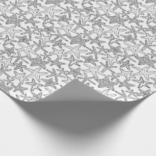 Colour Your Own Starfish Wrapping Paper