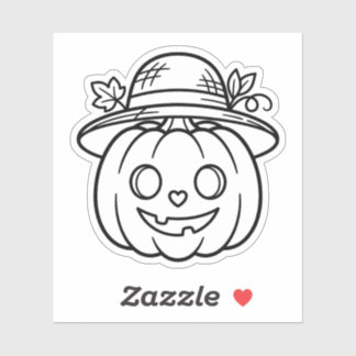 Colour Your Own Summer Pumpkin Straw Hat