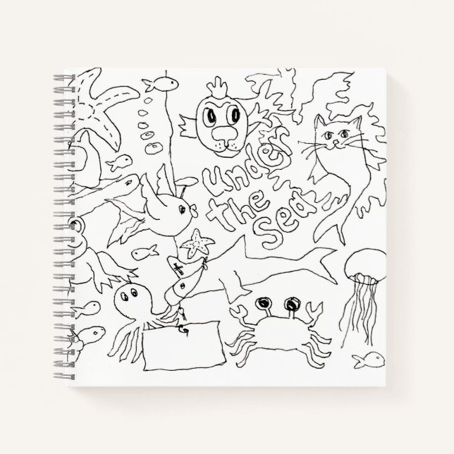 Colour Your Own -"Under the Sea" Notebook (Front)