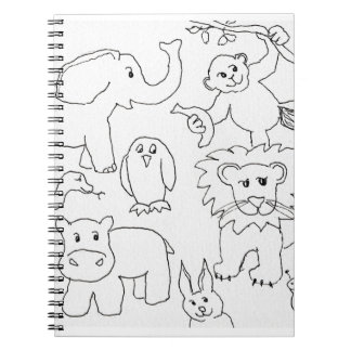 Colour Your Own Zoo Animals Notebook