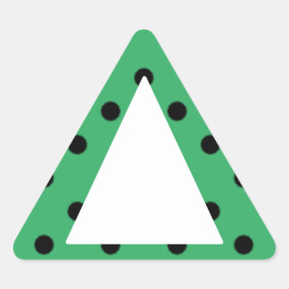 Colourblind Friendly - Green Alert (With Dots)  Triangle Sticker