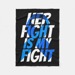 Colourectal Blue Ribbon Colon Cancer Awareness Shi Fleece Blanket
