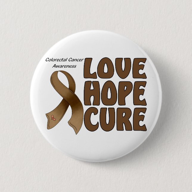 Colourectal Cancer Awareeness 2 Inch Round Button (Front)