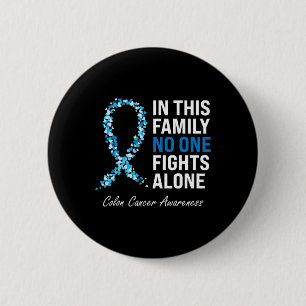 Colourectal Cancer Colon Cancer Blue Ribbon  2 Inch Round Button