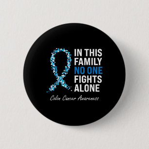 Colourectal Cancer Colon Cancer Blue Ribbon 2 Inch Round Button