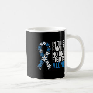 Colourectal Cancer Colon Cancer Blue Ribbon Family Coffee Mug