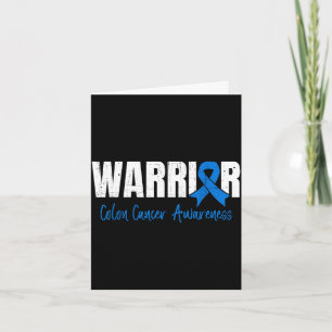 Colourectal cancer warrior colon cancer awareness  card