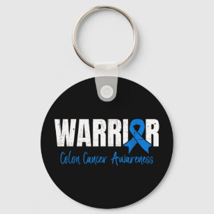 Colourectal cancer warrior colon cancer awareness keychain